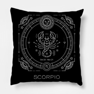 Scorpio Astrological Zodiac Sun Sign Scorpion Pillow