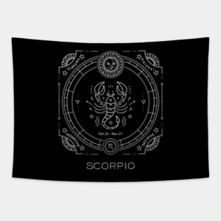 Scorpio Astrological Zodiac Sun Sign Scorpion Tapestry