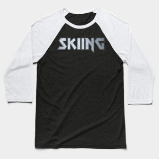 Skiing Baseball T-Shirt