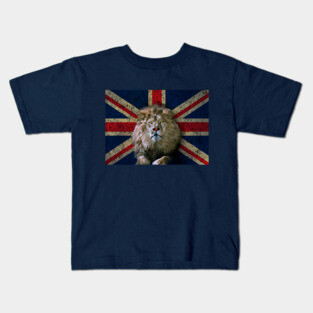 Union Jack With Barbary Lion Kids T-Shirt