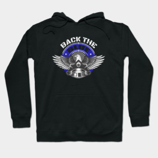 Back The Blue - Thin Blue Line Support Police Officer Hoodie