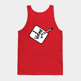 I Voted Sign with Marker Pen Tank Top