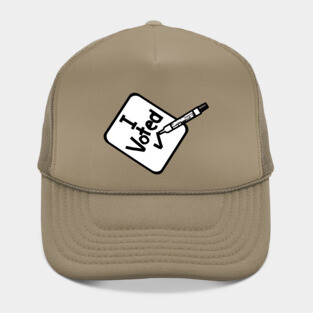 I Voted Sign with Marker Pen Hat