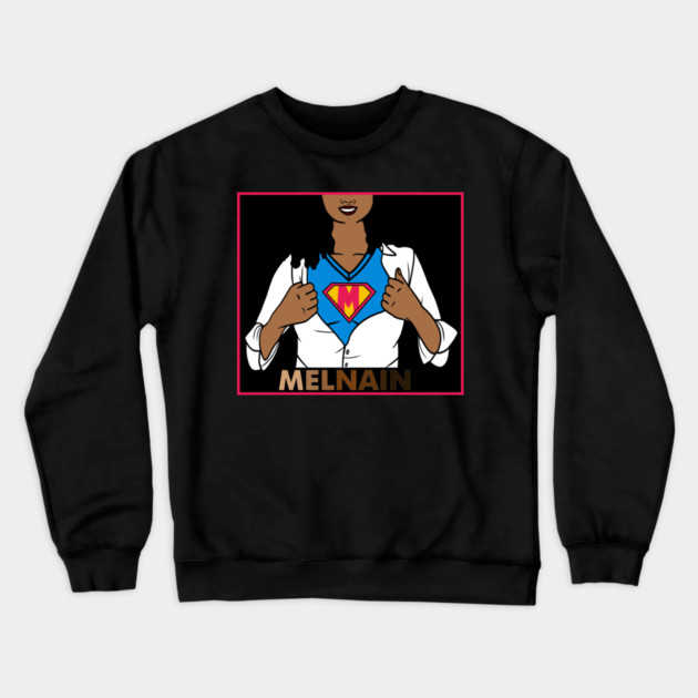 Afro African Woman, Melanin Superhero Crewneck Sweatshirt by logiamerch