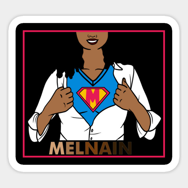 Afro African Woman, Melanin Superhero Sticker by logiamerch