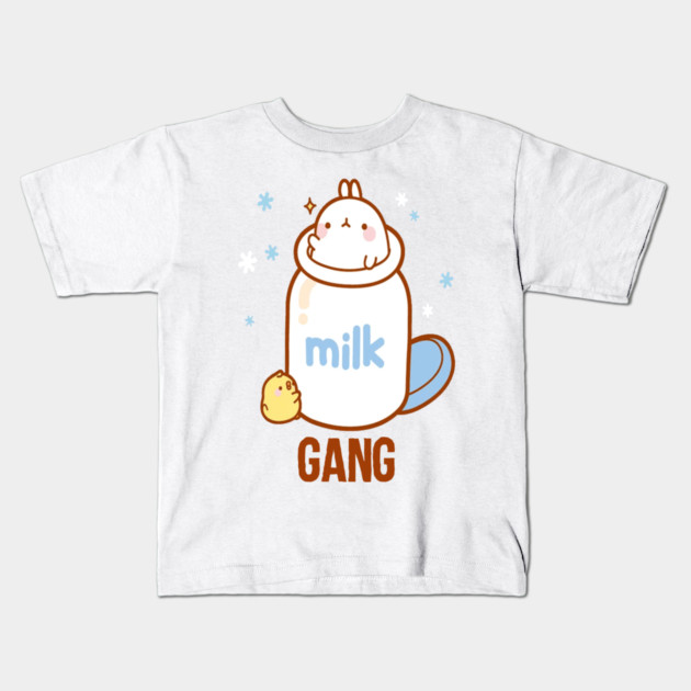 Milk Gang Funny Meme Kids T-Shirt by DrollDrifter