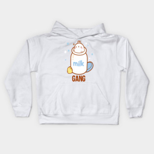 Milk Gang Funny Meme Kids Hoodie