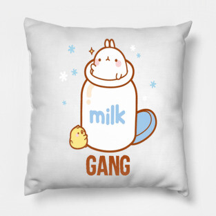 Milk Gang Funny Meme Pillow