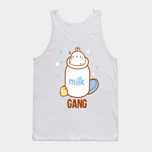 Milk Gang Funny Meme Tank Top by DrollDrifter