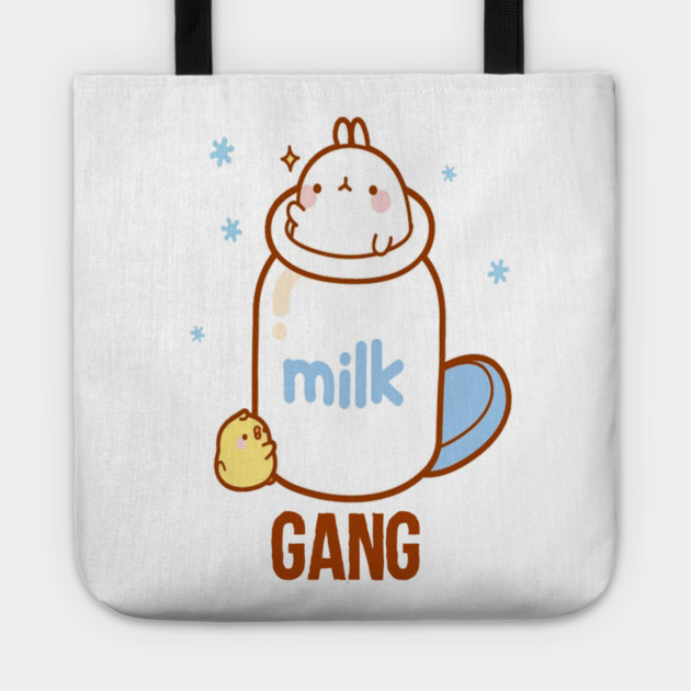 Milk Gang Funny Meme Tote by DrollDrifter