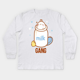 Milk Gang Funny Meme Kids Long Sleeve T-Shirt