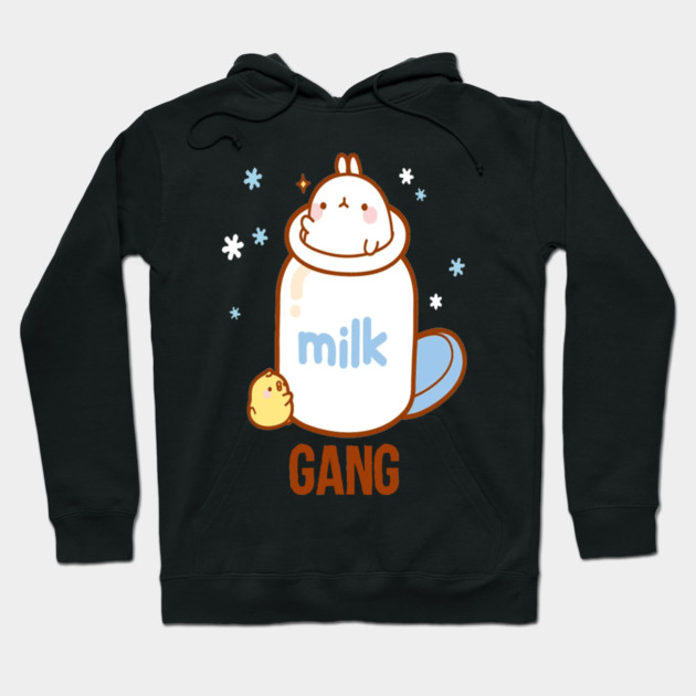Milk Gang Funny Meme Hoodie by DrollDrifter