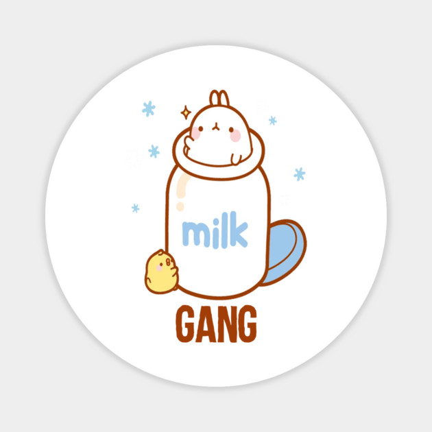 Milk Gang Funny Meme Magnet by DrollDrifters