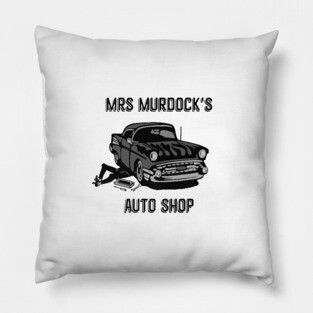 Mrs Murdock's Auto Shop Pillow