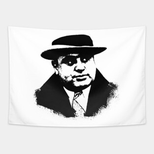 Al Capone Portrait Pop Art Tapestry