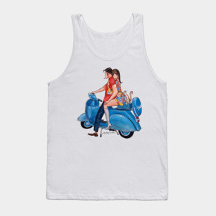 Vespa Couple Tank Top