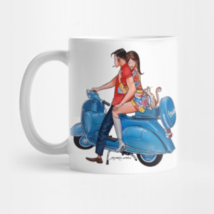 Vespa Couple Mug