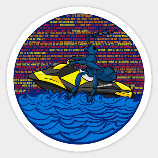 Ants on SeaDoos - Script Magnet by rt-shirts