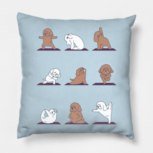 Poodle Yoga Pillow