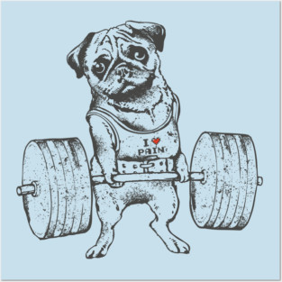 Pug Lift Posters and Art