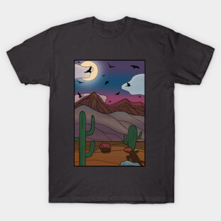 Desert Sunset Landscape T-Shirt