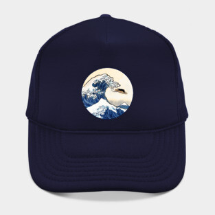 Great Wave off Kanagawa Cat Surfer Hat