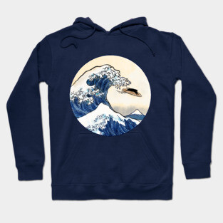Great Wave off Kanagawa Cat Surfer Hoodie