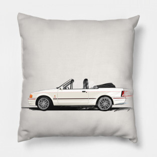Ford Escort Xr3i Cabriolet - Roadside Icons Pillow