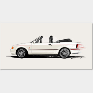Ford Escort Xr3i Cabriolet - Roadside Icons Posters and Art