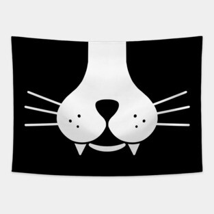 Meowy Cat Face Tapestry