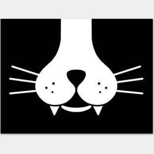 Meowy Cat Face Posters and Art