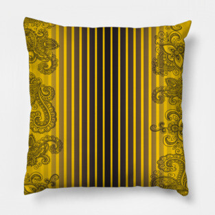 Black paisley Pillow