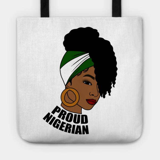 Nigeria Flag, Proud Nigerian Woman, African Tote by logiamerch