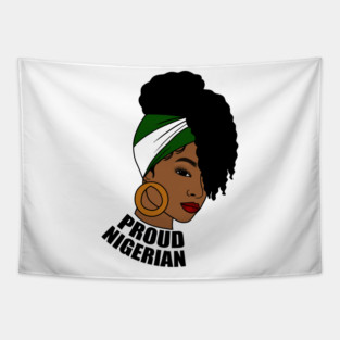 Nigeria Flag, Proud Nigerian Woman, African Tapestry