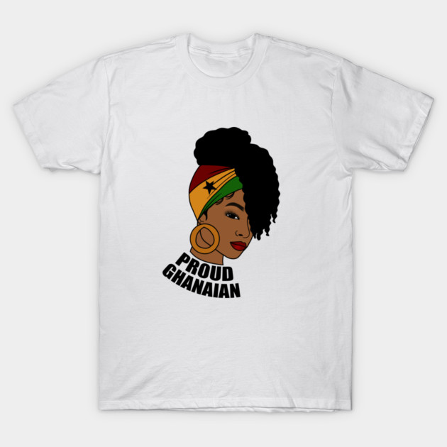 Ghana Flag, Proud Ghanaian Woman, Love Ghana, West Africa T-Shirt by logiamerch