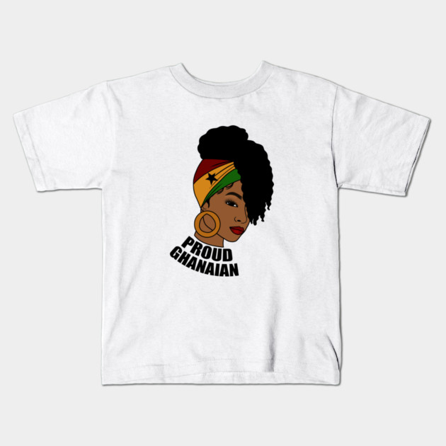 Ghana Flag, Proud Ghanaian Woman, Love Ghana, West Africa Kids T-Shirt by logiamerch