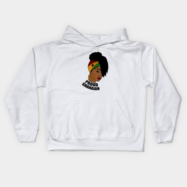 Ghana Flag, Proud Ghanaian Woman, Love Ghana, West Africa Kids Hoodie by logiamerch