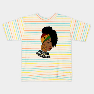Ghana Flag, Proud Ghanaian Woman, Love Ghana, West Africa Kids T-Shirt