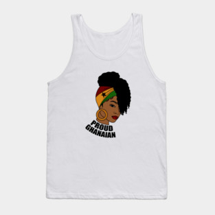 Ghana Flag, Proud Ghanaian Woman, Love Ghana, West Africa Tank Top