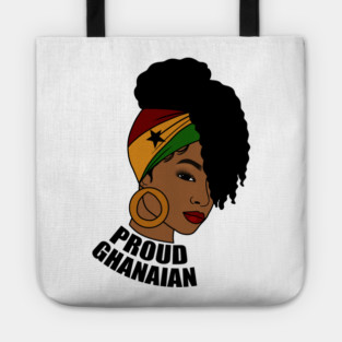 Ghana Flag, Proud Ghanaian Woman, Love Ghana, West Africa Tote