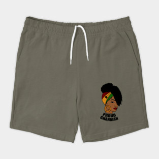 Ghana Flag, Proud Ghanaian Woman, Love Ghana, West Africa Shorts