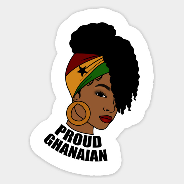 Ghana Flag, Proud Ghanaian Woman, Love Ghana, West Africa Sticker by logiamerch