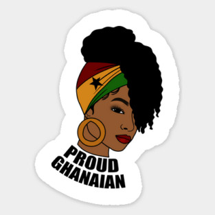 Ghana Flag, Proud Ghanaian Woman, Love Ghana, West Africa Magnet