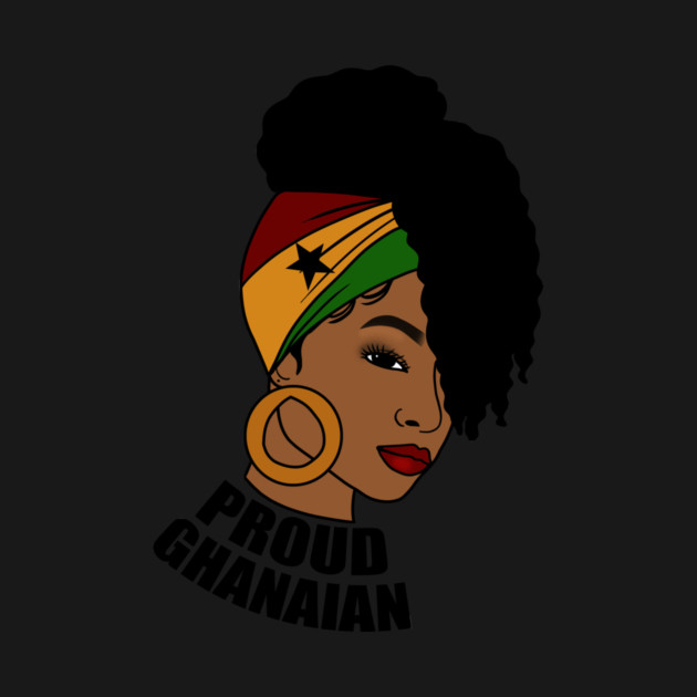 Ghana Flag, Proud Ghanaian Woman, Love Ghana, West Africa by logiamerch