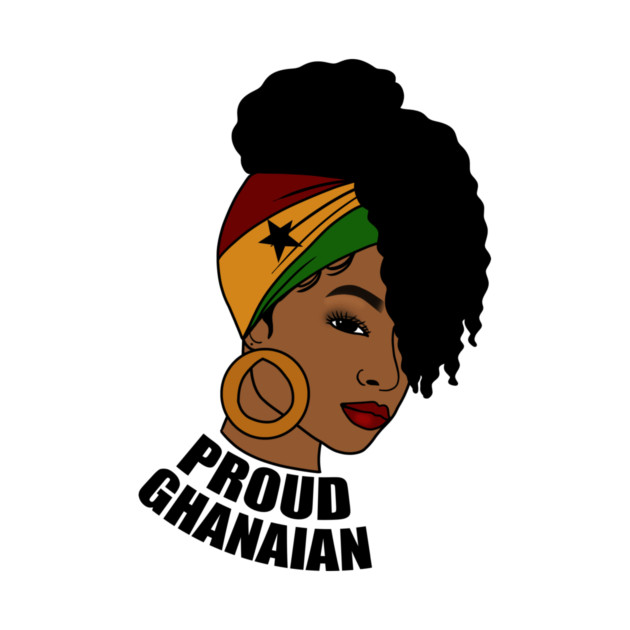 Ghana Flag, Proud Ghanaian Woman, Love Ghana, West Africa by logiamerch
