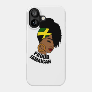 Jamaica Flag, Proud Jamaican Woman, Jamaica Flag, Afro Rasta Phone Case