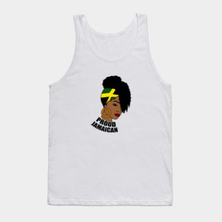 Jamaica Flag, Proud Jamaican Woman, Jamaica Flag, Afro Rasta Tank Top