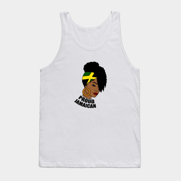 Jamaica Flag, Proud Jamaican Woman, Jamaica Flag, Afro Rasta Tank Top by logiamerch