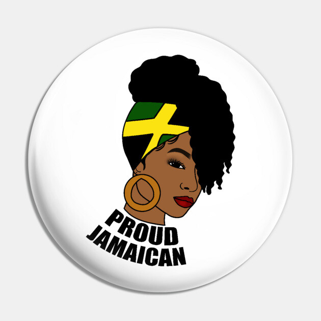 Jamaica Flag, Proud Jamaican Woman, Jamaica Flag, Afro Rasta Pin by logiamerch