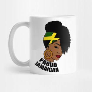 Jamaica Flag, Proud Jamaican Woman, Jamaica Flag, Afro Rasta Mug